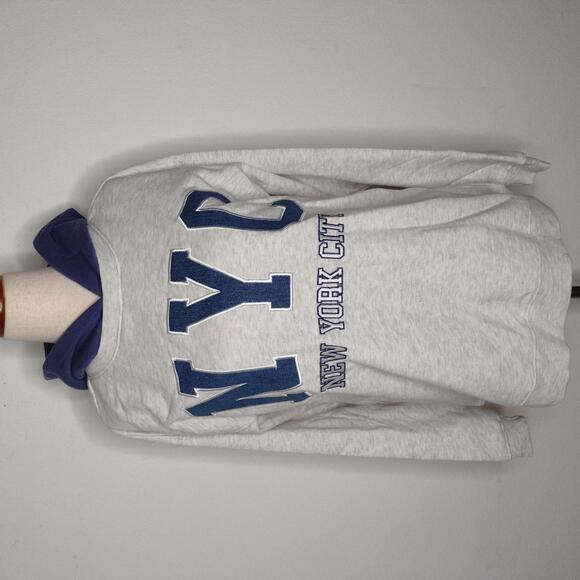 NWT Ultra Flirt Women's Gray/Navy/Trend Fleece NYC Hoodie Size XS - Picture 1 of 11